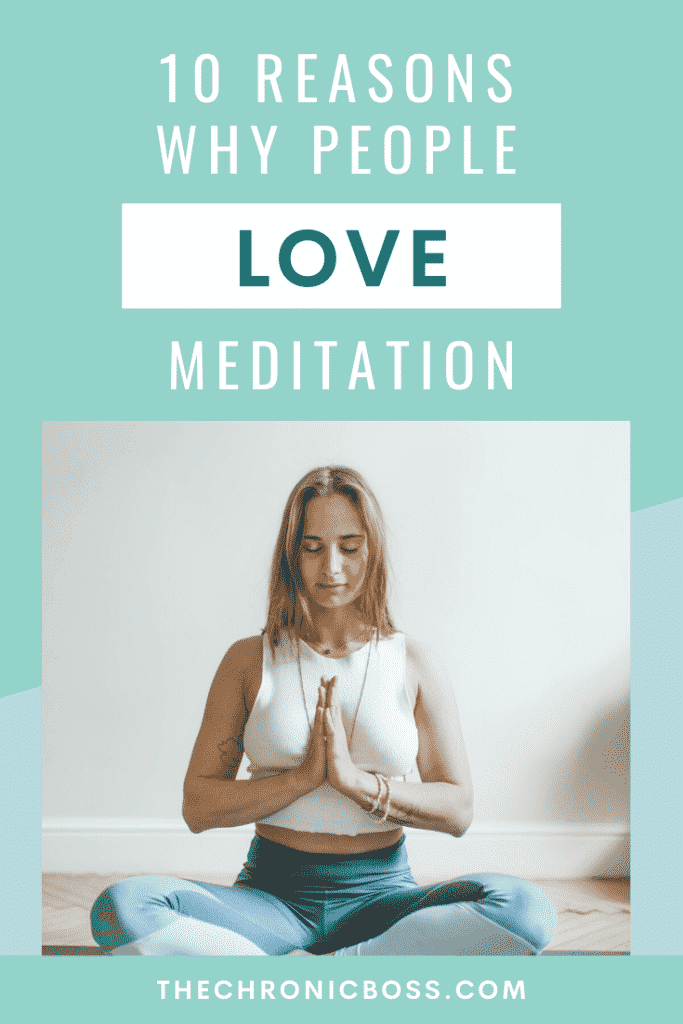 white woman loves meditation at house